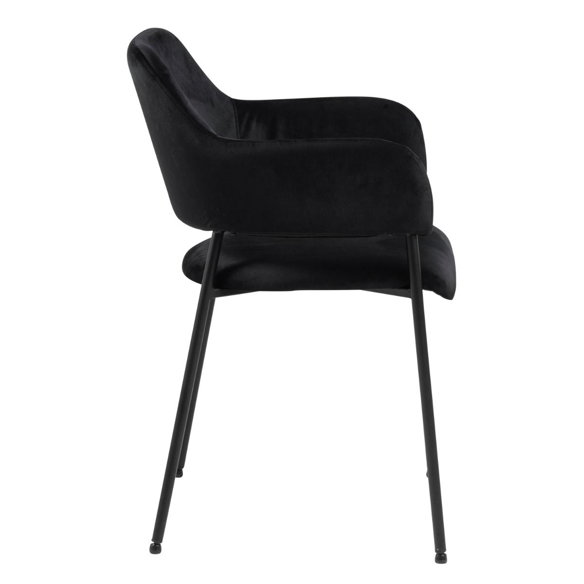 Velvet Dining Chairs With Armrest in Set Of 2 - Lima
