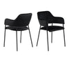 Velvet Dining Chairs With Armrest in Set Of 2 - Lima