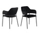 Velvet Dining Chairs With Armrest in Set Of 2 - Lima