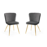 Velvet Dining Chairs in Set Of 2 - Cannes