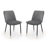 Velvet Dining Chairs in Set Of 2 - Delaunay