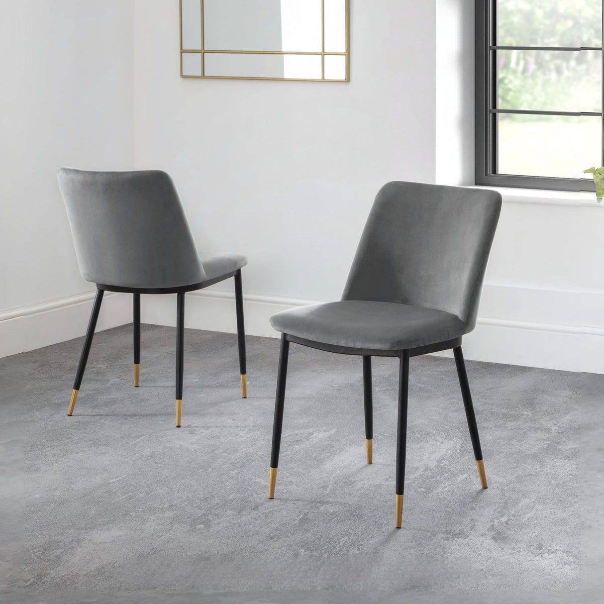 Velvet Dining Chairs in Set Of 2 - Delaunay