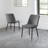 Velvet Dining Chairs in Set Of 2 - Delaunay