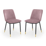 Velvet Dining Chairs in Set Of 2 - Delaunay