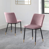 Velvet Dining Chairs in Set Of 2 - Delaunay