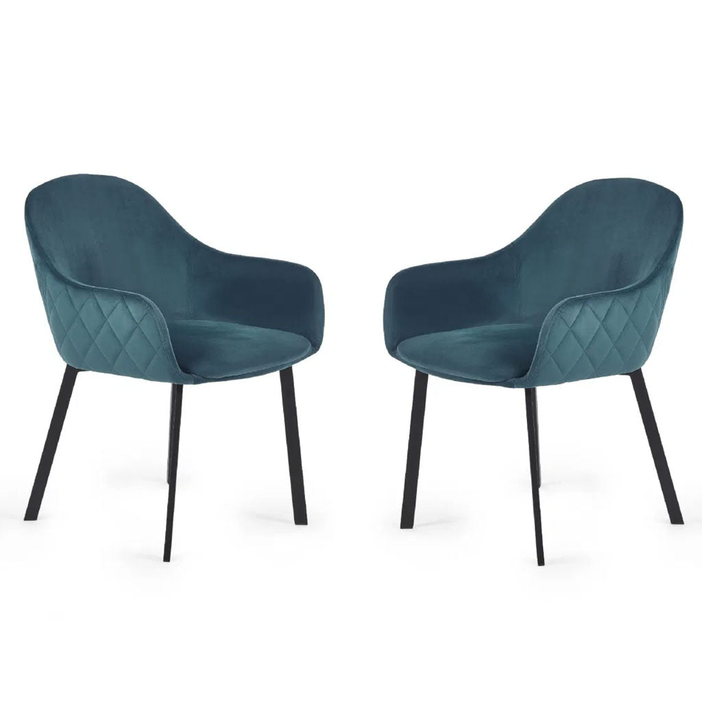 Velvet Dining Chairs in Set Of 2 - Lima