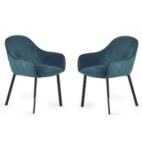 Velvet Dining Chairs in Set Of 2 - Lima