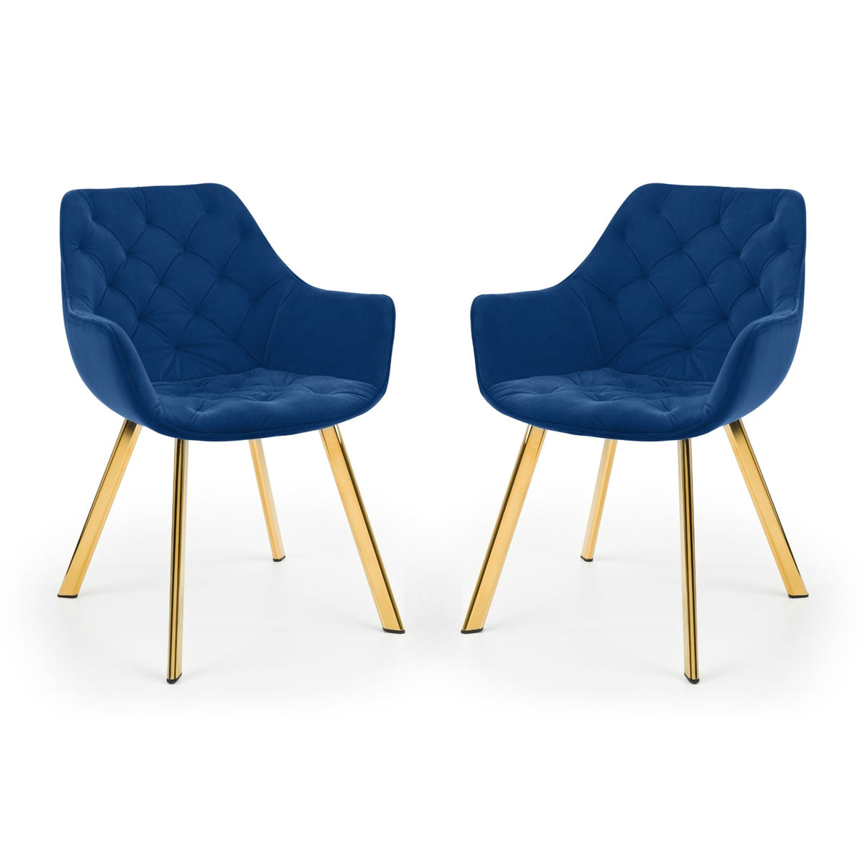 Velvet Dining Chairs in Set Of 2 - Lorenzo