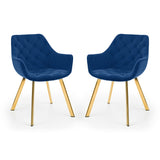 Velvet Dining Chairs in Set Of 2 - Lorenzo