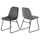 Velvet Dining Chairs in Set Of 2 - Lukas