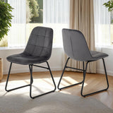 Velvet Dining Chairs in Set Of 2 - Lukas