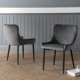 Velvet Dining Chairs in Set Of 2 - Luxe