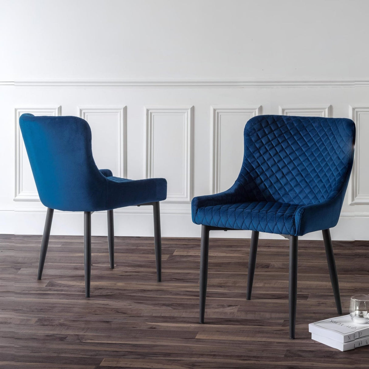 Velvet Dining Chairs in Set Of 2 - Luxe