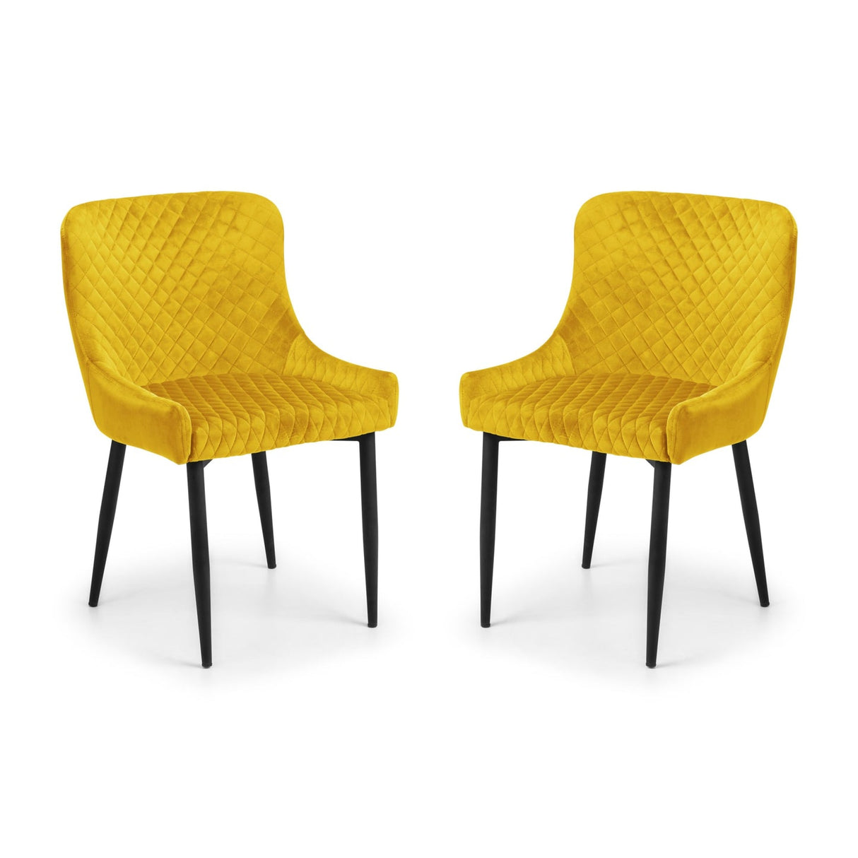 Velvet Dining Chairs in Set Of 2 - Luxe