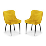 Velvet Dining Chairs in Set Of 2 - Luxe