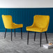 Velvet Dining Chairs in Set Of 2 - Luxe