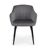 Velvet Dining Chairs in Set Of 2 Scalloped - Hobart