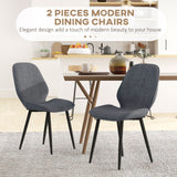 Velvet Dining Chairs in Set Of 2 With Metal Legs - Velmora