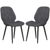Velvet Dining Chairs in Set Of 2 With Metal Legs - Velmora
