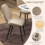Velvet Dining Chairs in Set Of 2 With Metal Legs - Velmora