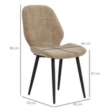 Velvet Dining Chairs in Set Of 2 With Metal Legs - Velmora