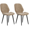 Velvet Dining Chairs in Set Of 2 With Metal Legs - Velmora