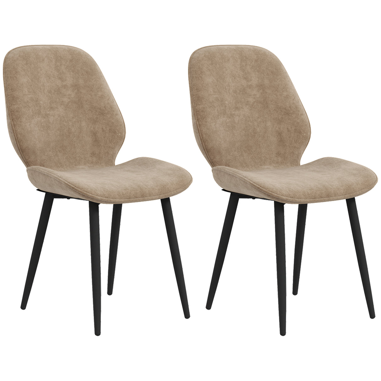 Velvet Dining Chairs in Set Of 2 With Metal Legs - Velmora