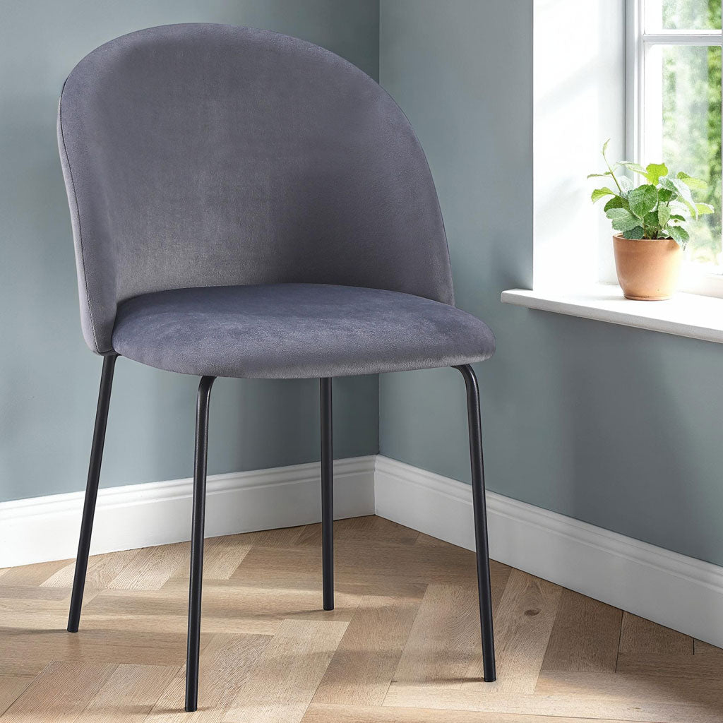 Velvet Dining Chairs in Set Of 4 - Boston