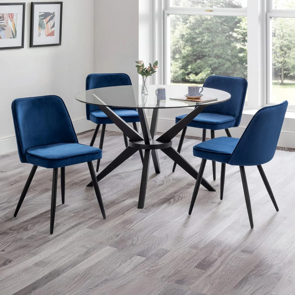 Velvet Dining Chairs in Set Of 2 - Burgess