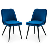 Velvet Dining Chairs in Set Of 2 - Burgess