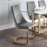 Velvet Dining Chairs in Set Of 2 Cantilever - Vittoria