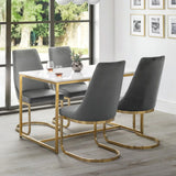 Velvet Dining Chairs in Set Of 2 Cantilever - Vittoria