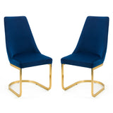 Velvet Dining Chairs in Set Of 2 Cantilever - Vittoria