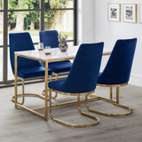 Velvet Dining Chairs in Set Of 2 Cantilever - Vittoria