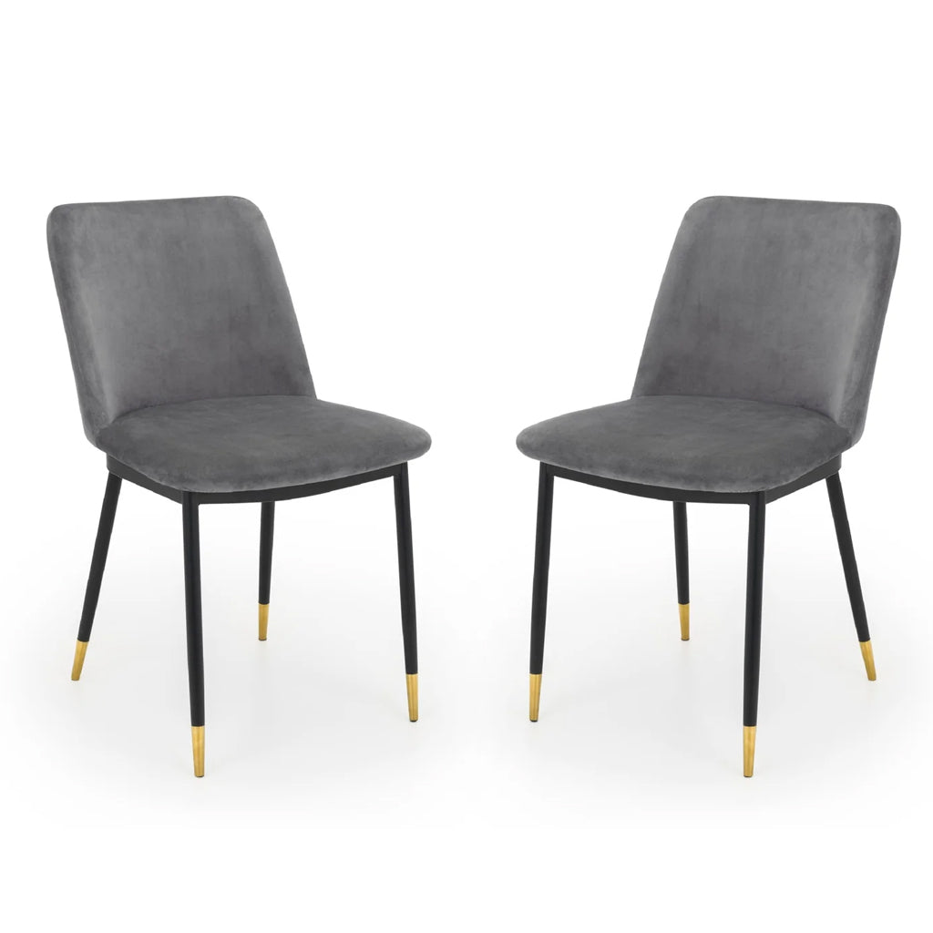 Velvet Dining Chairs in Set Of 2 - Delaunay