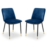 Velvet Dining Chairs in Set Of 2 - Delaunay