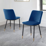 Velvet Dining Chairs in Set Of 2 - Delaunay