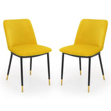 Velvet Dining Chairs in Set Of 2 - Delaunay