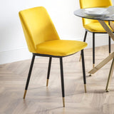 Velvet Dining Chairs in Set Of 2 - Delaunay