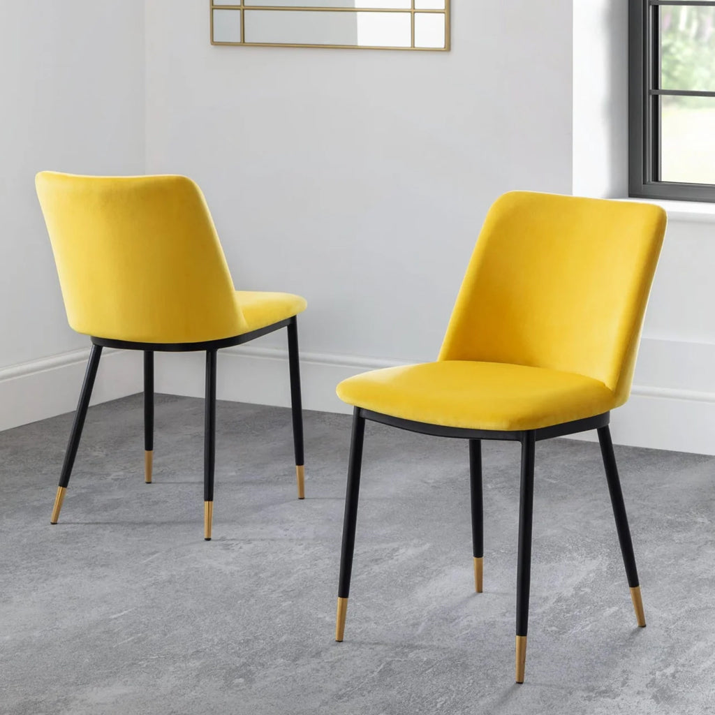 Velvet Dining Chairs in Set Of 2 - Delaunay