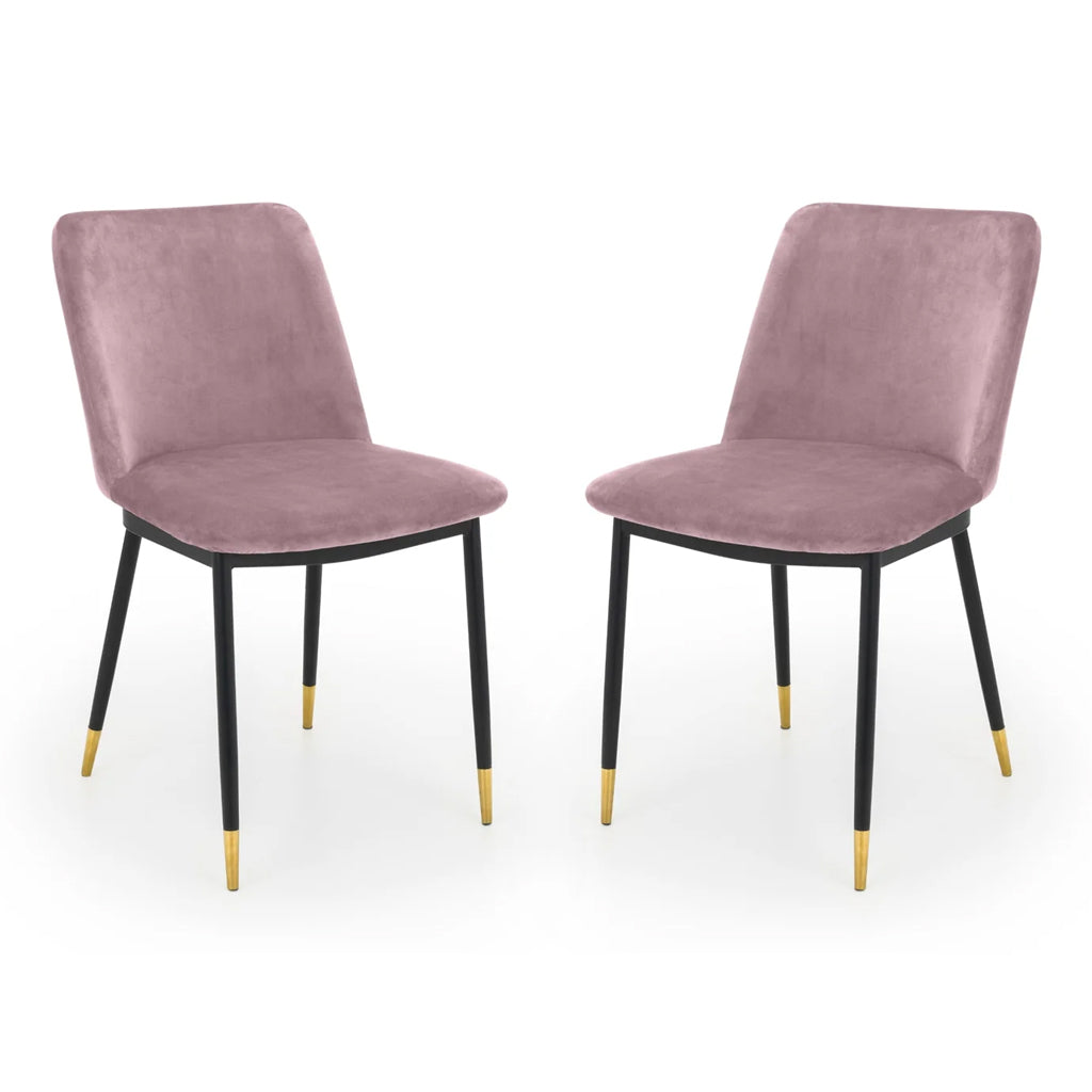Velvet Dining Chairs in Set Of 2 - Delaunay