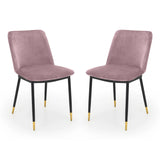 Velvet Dining Chairs in Set Of 2 - Delaunay