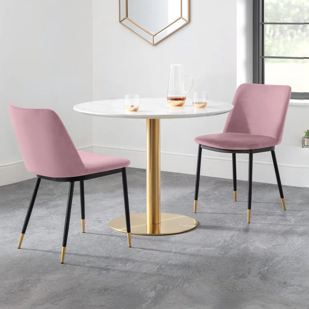 Velvet Dining Chairs in Set Of 2 - Delaunay