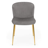 Velvet Dining Chairs in Set Of 2 With Gold Metal Legs - Harper