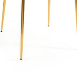 Velvet Dining Chairs in Set Of 2 With Gold Metal Legs - Harper