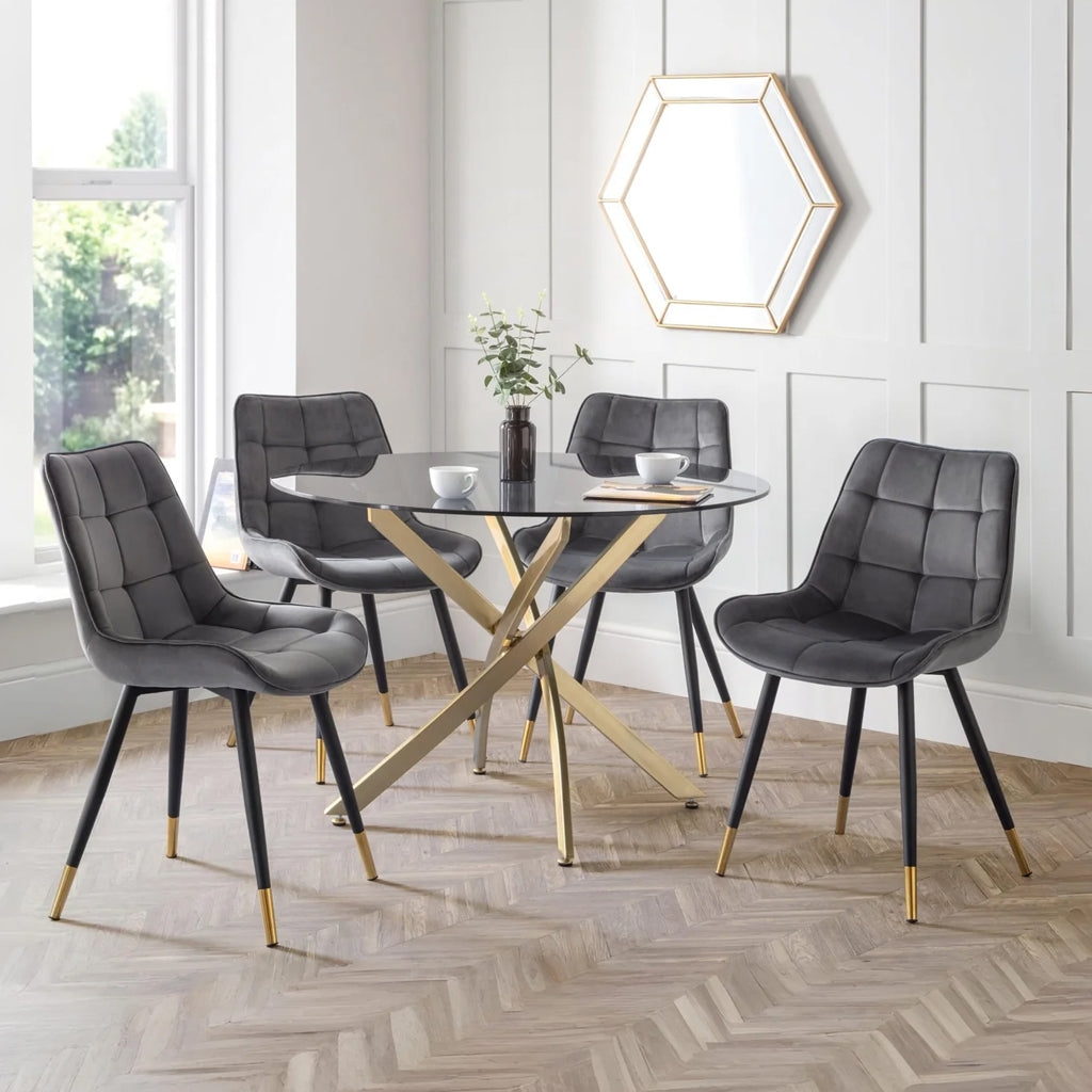 Velvet Dining Chairs in Set Of 2 - Hadid