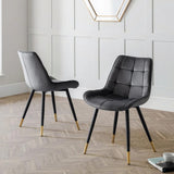 Velvet Dining Chairs in Set Of 2 - Hadid