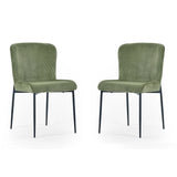 Velvet Dining Chairs in Set Of 2 - Leonie