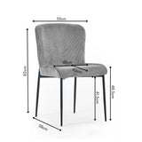 Velvet Dining Chairs in Set Of 2 - Leonie