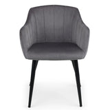 Velvet Dining Chairs in Set Of 2 Scalloped - Hobart